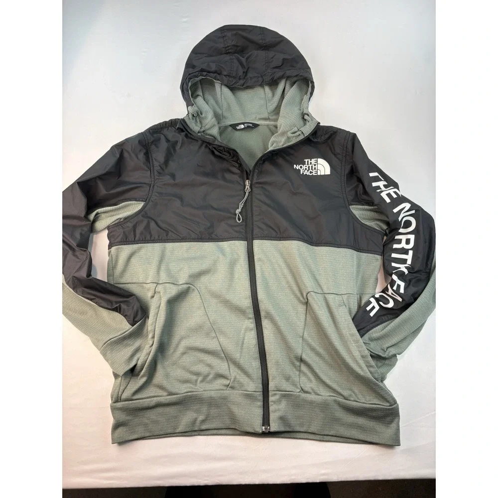The North Face Men's Black Train N  Logo Full Zip Overlay Jacket Large